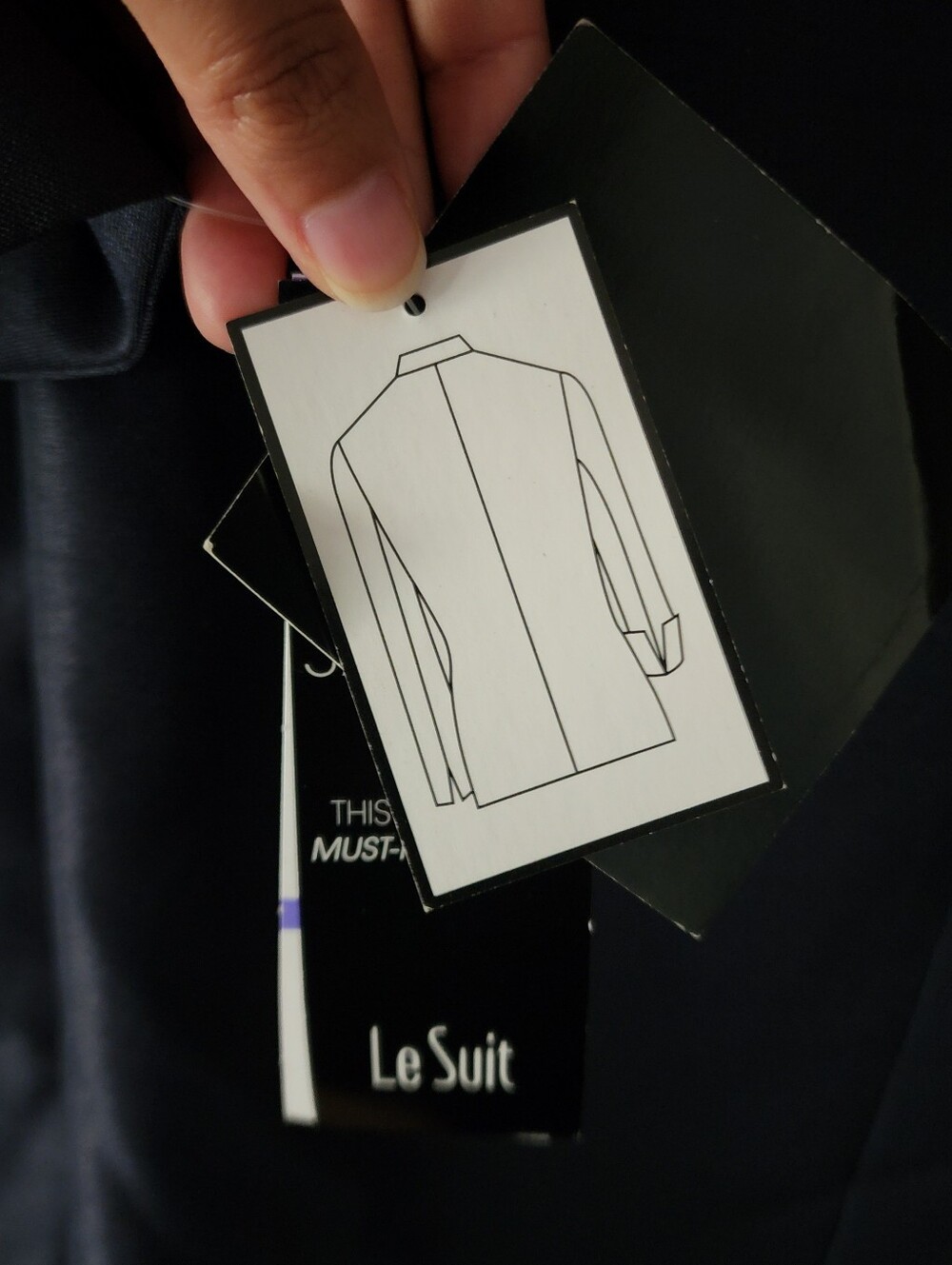 Le Suit Women's Navy Blue Jacket And Dress. - Picture 4 of 16
